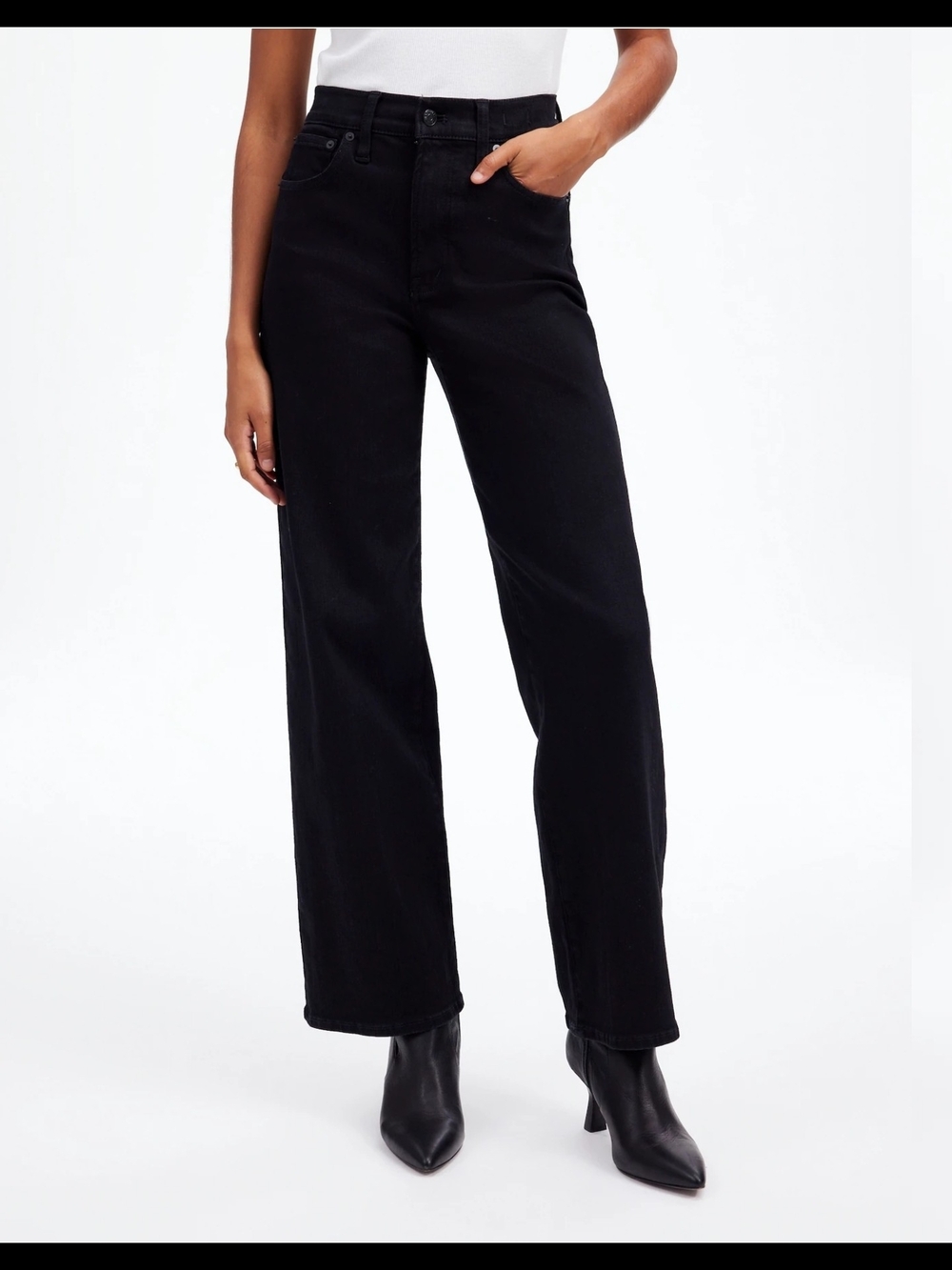 Madewell Black Straight-Leg Jeans